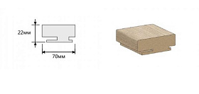 Стойка Т (п)для дверей Браво, Grey Veralinga (для складных дверей)